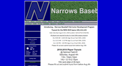 Desktop Screenshot of narrowsbaseballclub.org